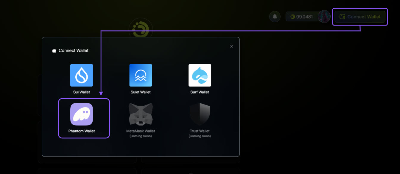 How to Render on Pictor Network_Connect crypto wallet (1)